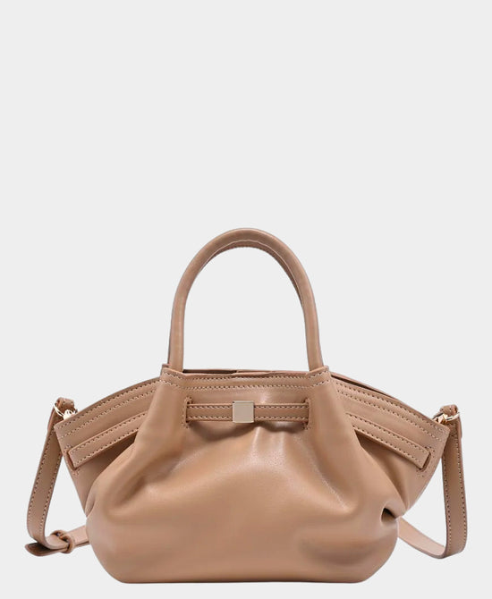 
Vegan Leather Crossbody Bag in TAN view 1