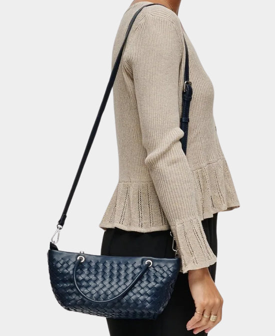 
Woven Crossbody Bag in MIDNIGHT view 2