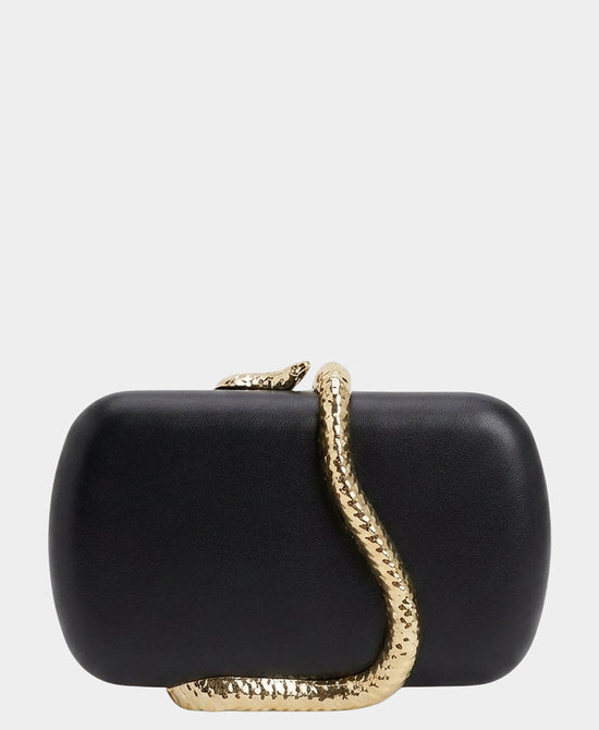 
Metal Snake Clutch Bag in BLACK view 2
