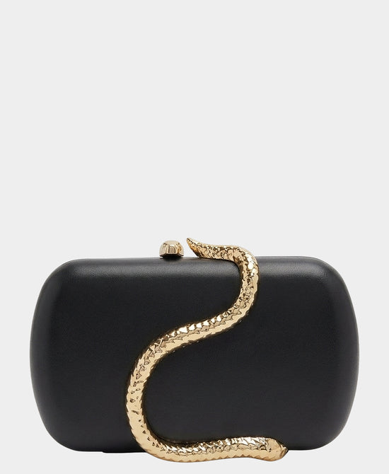 
Metal Snake Clutch Bag in BLACK view 1
