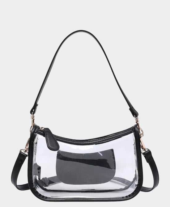 
Clear Stadium Handbag in CLEAR/BLACK view 1