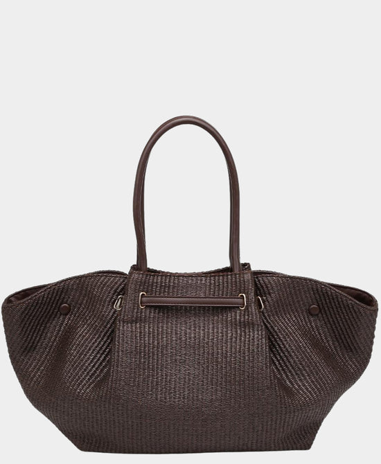 
Large Straw Tote Bag in CHOCOLATE view 2