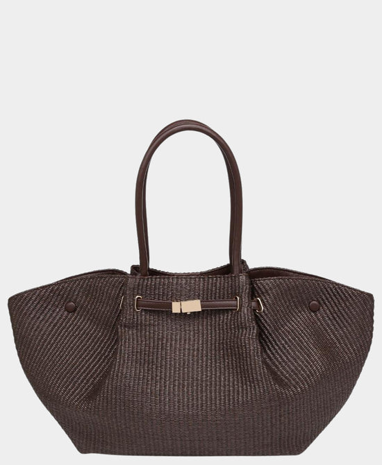 
Large Straw Tote Bag in CHOCOLATE view 1