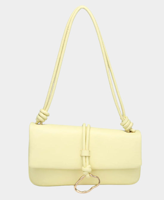 Faux Leather Crossbody/Shoulder Bag w/ Knotted Strap view 1