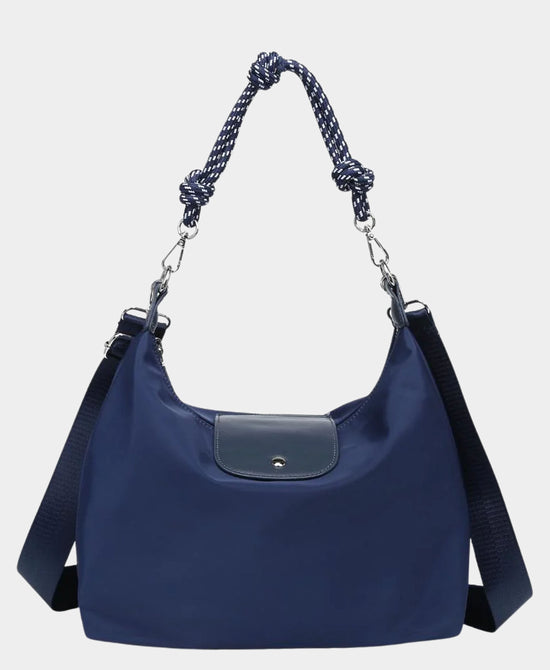 
Handbag w/ Knotted Rope Handle in NAVY view 1