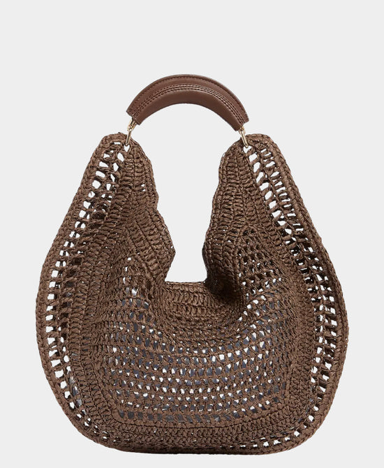 
Straw Hobo Bag in CHOCOLATE view 1