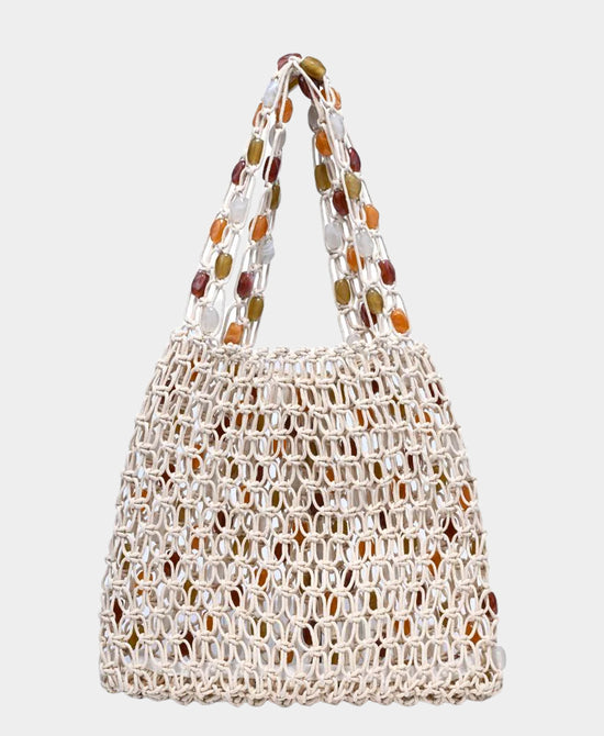 Small Crochet Beaded Tote Bag view 2