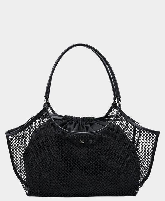 
Crochet Mesh Tote Bag in BLACK view 1