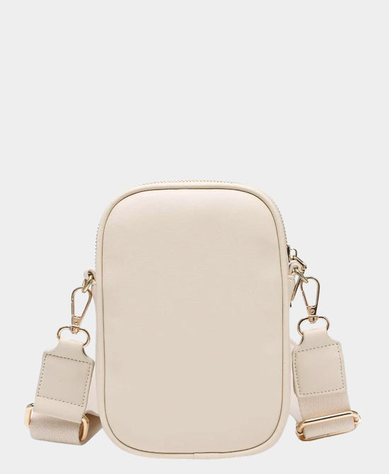 
Woven Cell Phone Crossbody Bag in OATMILK view 2