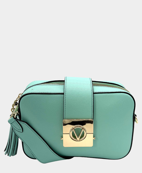 Leather Metal Logo Crossbody Bag view 