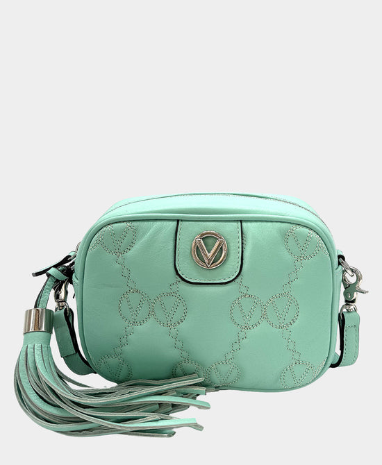 Leather Stitched Logo Crossbody Bag view 