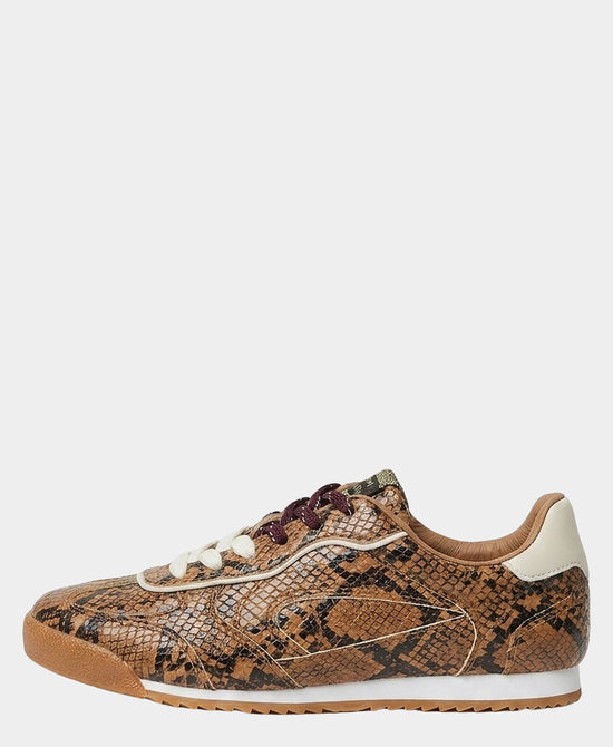 
Snake Print Double Lace Sneaker in BROWN MULTI view 2