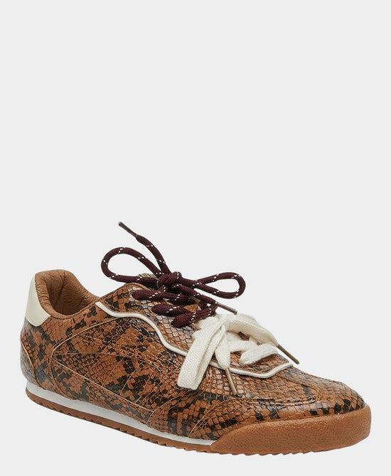 
Snake Print Double Lace Sneaker in BROWN MULTI view 1