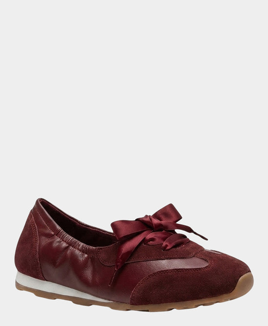
Ballet Lace Up Sneaker in BURGUNDY view 1