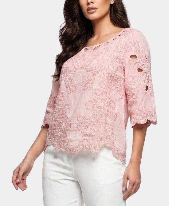 
Embroidered Blouse in PINK view 1