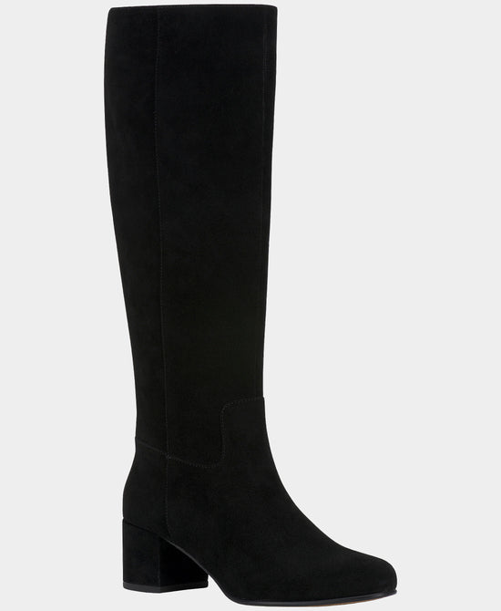 
Suede Knee High Boot in BLACK view 1