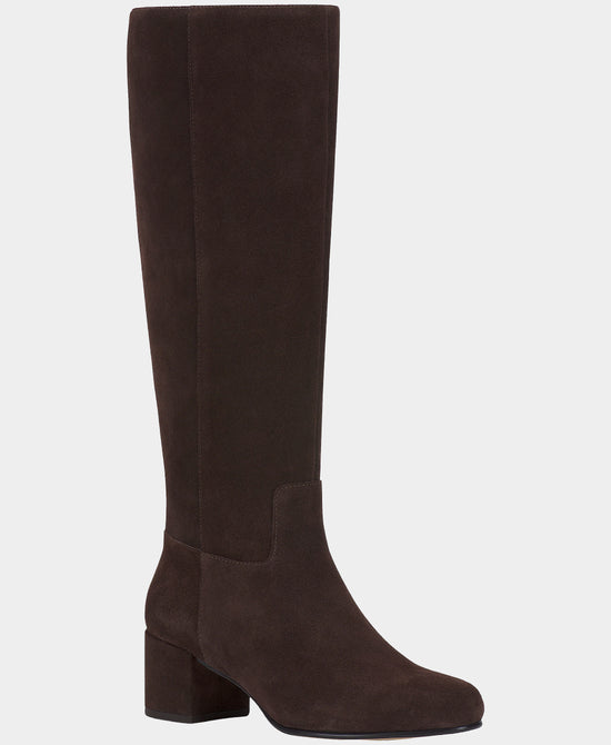 
Suede Knee High Boot in BROWN view 1