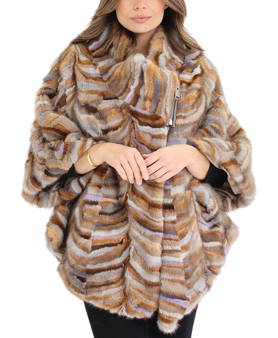 Mink Cape w/ Zipper view 