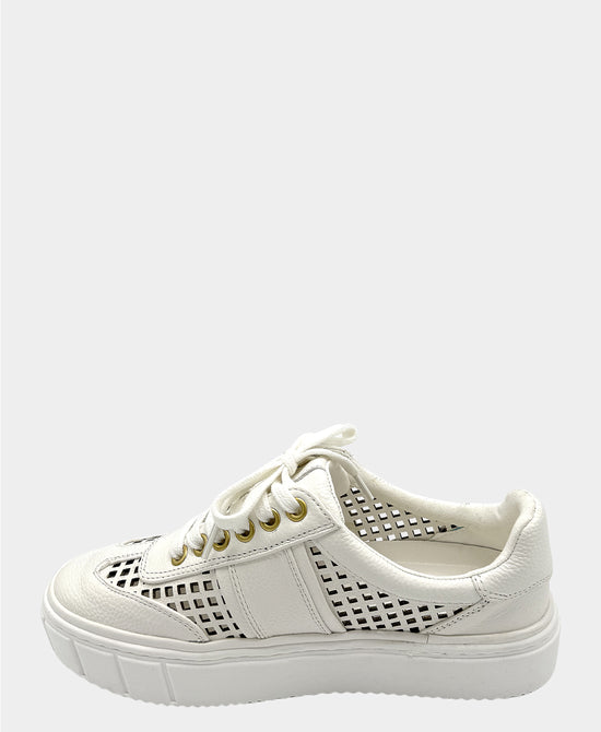 Leather Platform Sneaker w/ Cutouts view 2