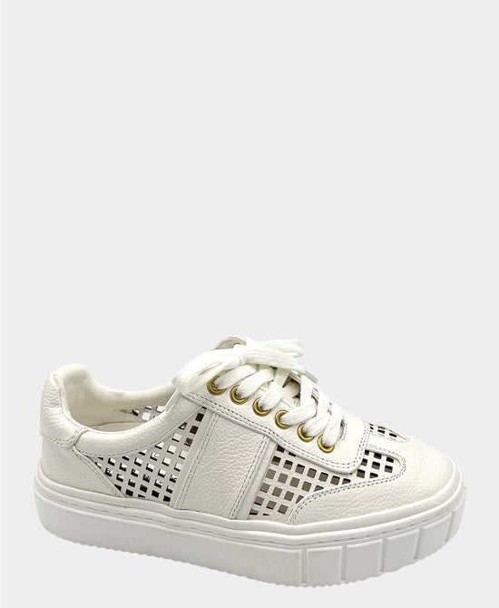 Leather Platform Sneaker w/ Cutouts view 1