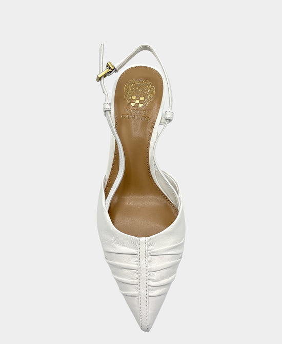 Leather Ruched Slingback Pump view 2