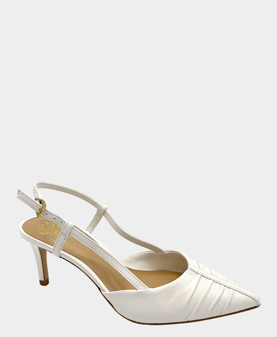 Leather Ruched Slingback Pump view 1