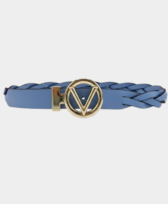 Leather Medallion Braided Buckle Belt view 