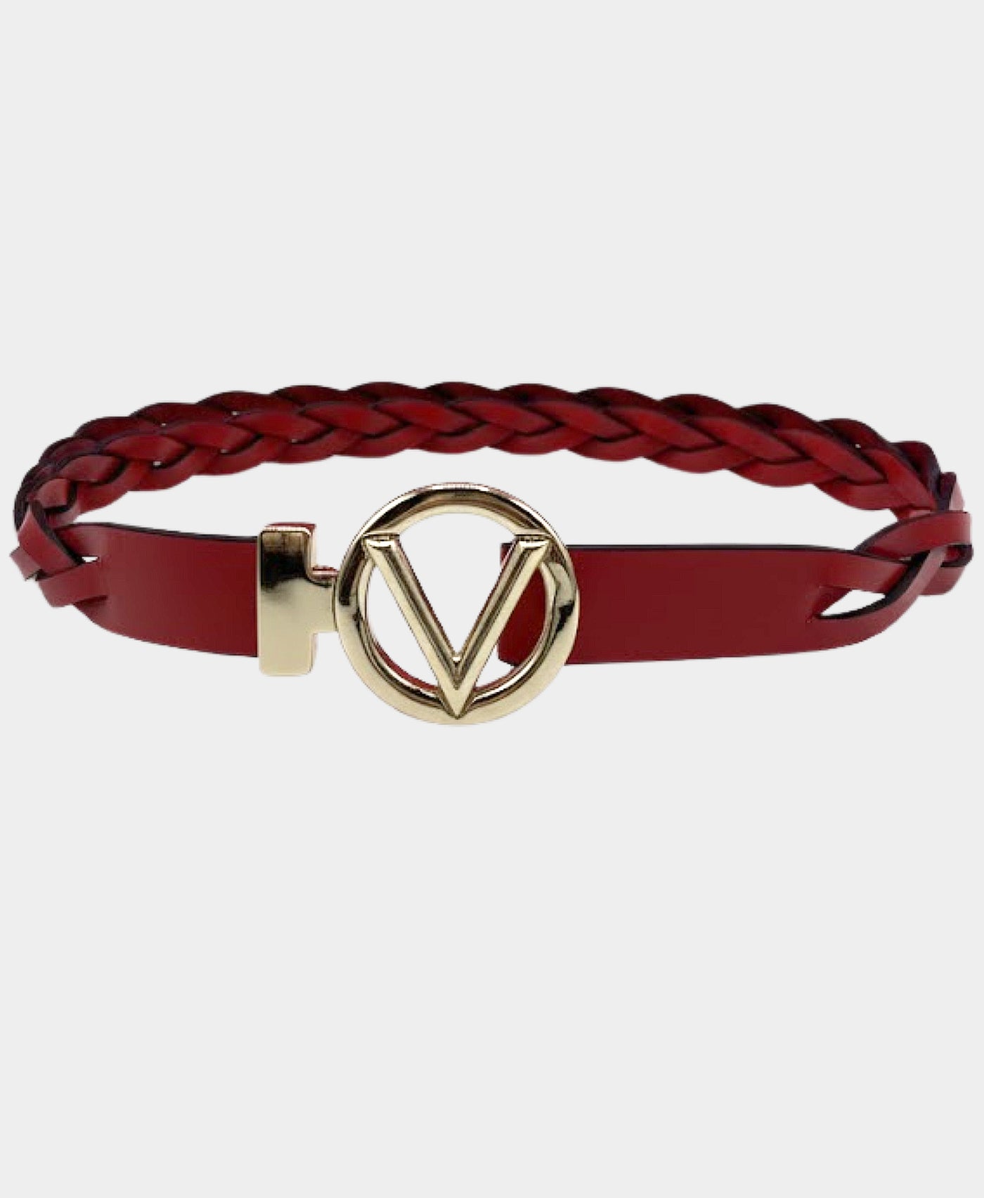 Leather Medallion Braided Buckle Belt view 1