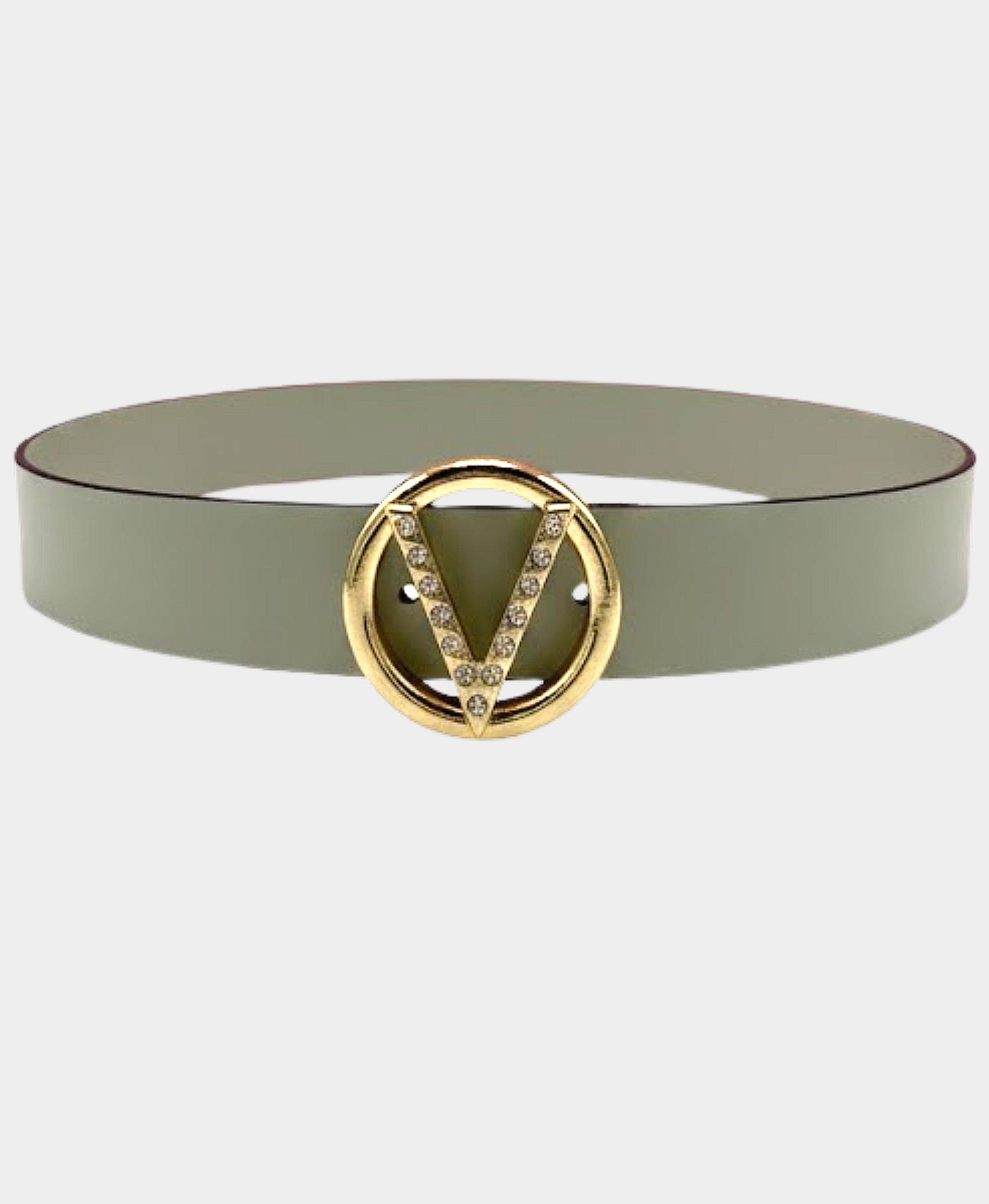 Leather Crystal Medallion Buckle Belt view 1