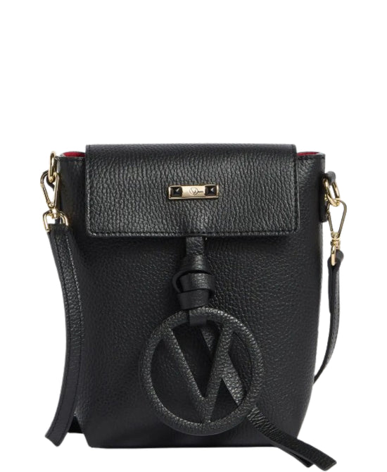 Leather Crossbody Bag w/ Logo Tassel view 
