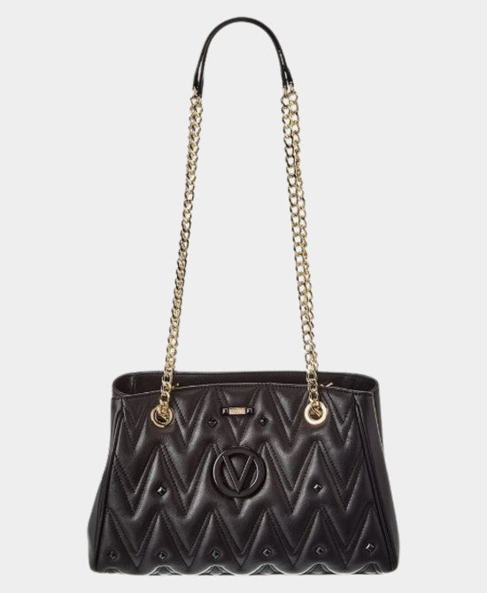 Leather Monogram Shoulder Bag w/ Studs view 