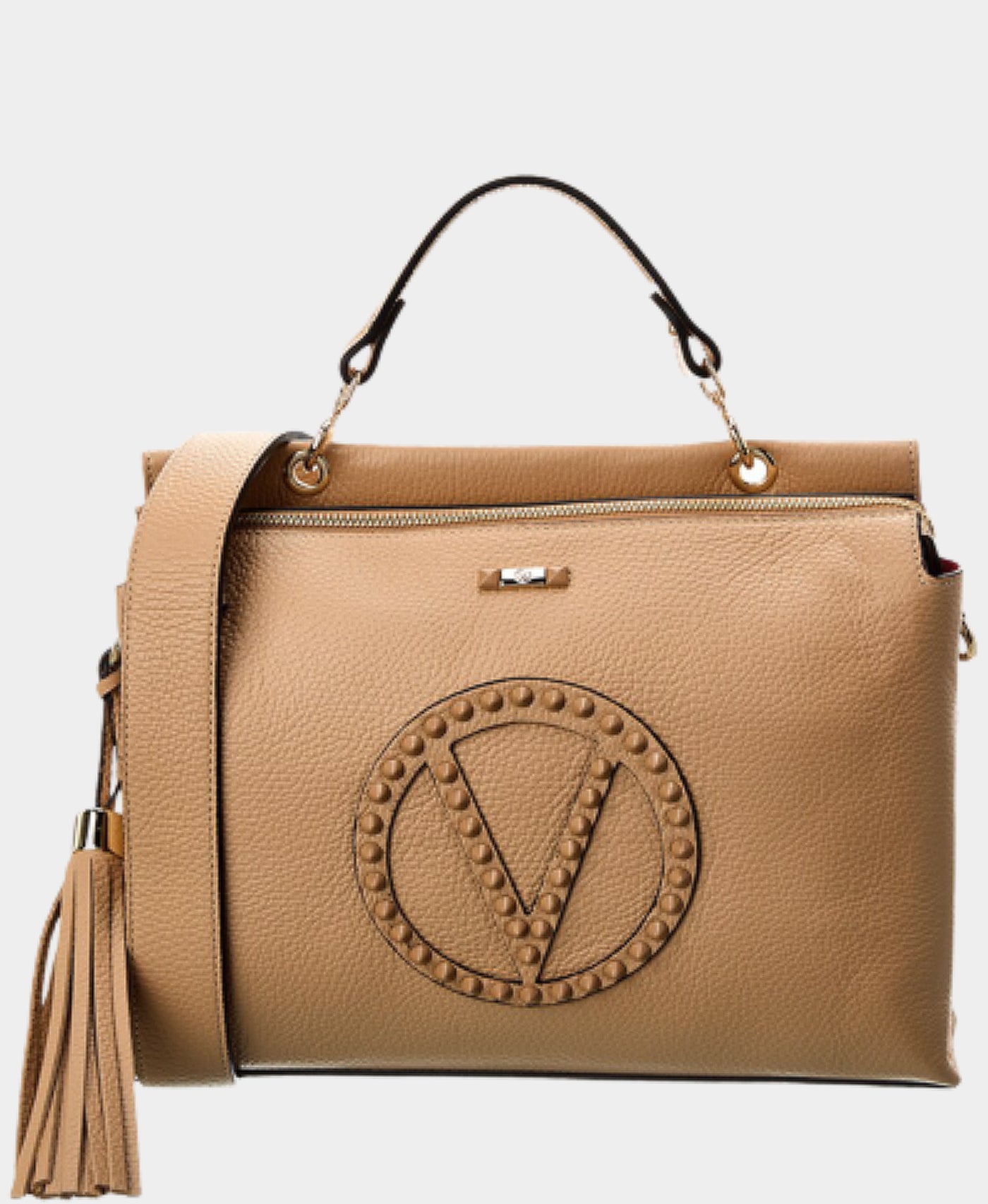 Leather Studded Logo Handbag view 2