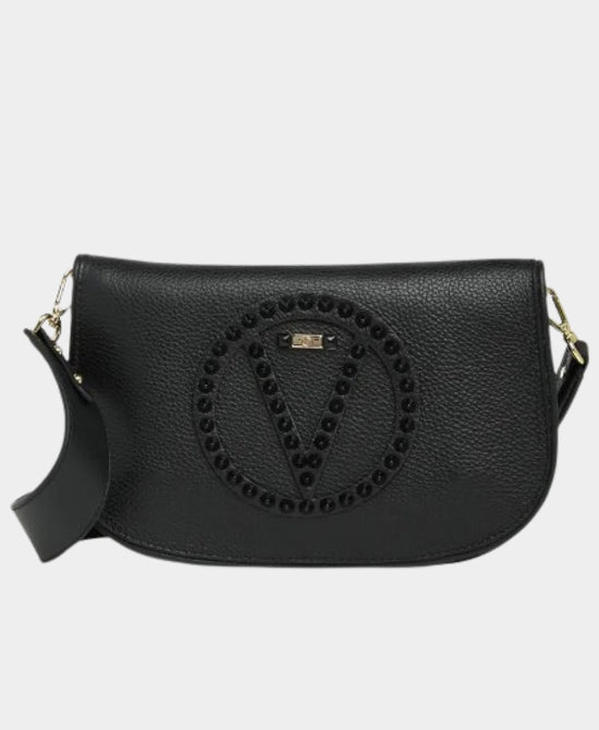 Leather Crossbody Bag w/ Studded Logo view 