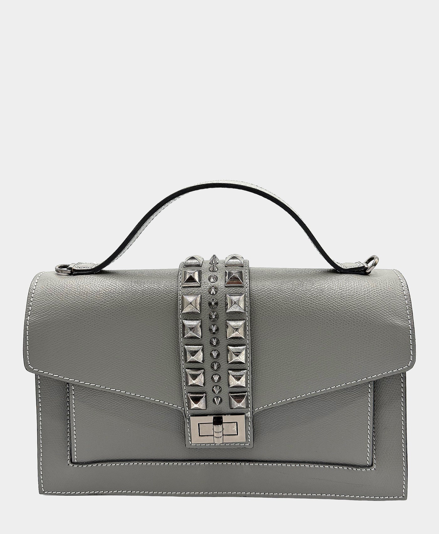 Leather Handbag w/ Studs view 1