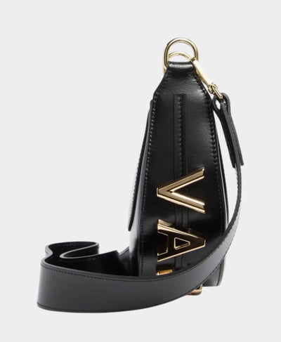 Leather Crossbody Bag w/ Metal Logo image 3