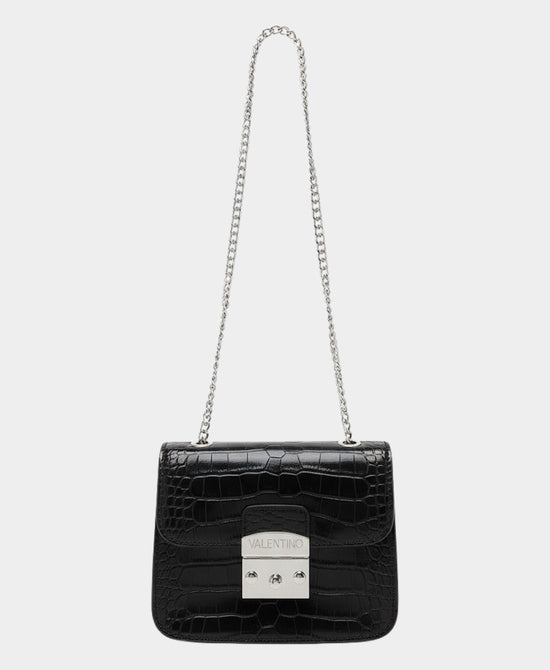 Leather Croc-Print Handbag view 