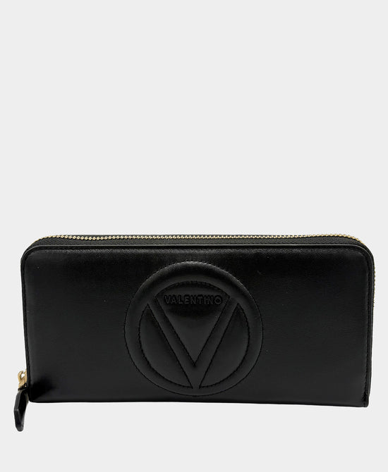 Leather Wallet w/ Stitched Logo view 