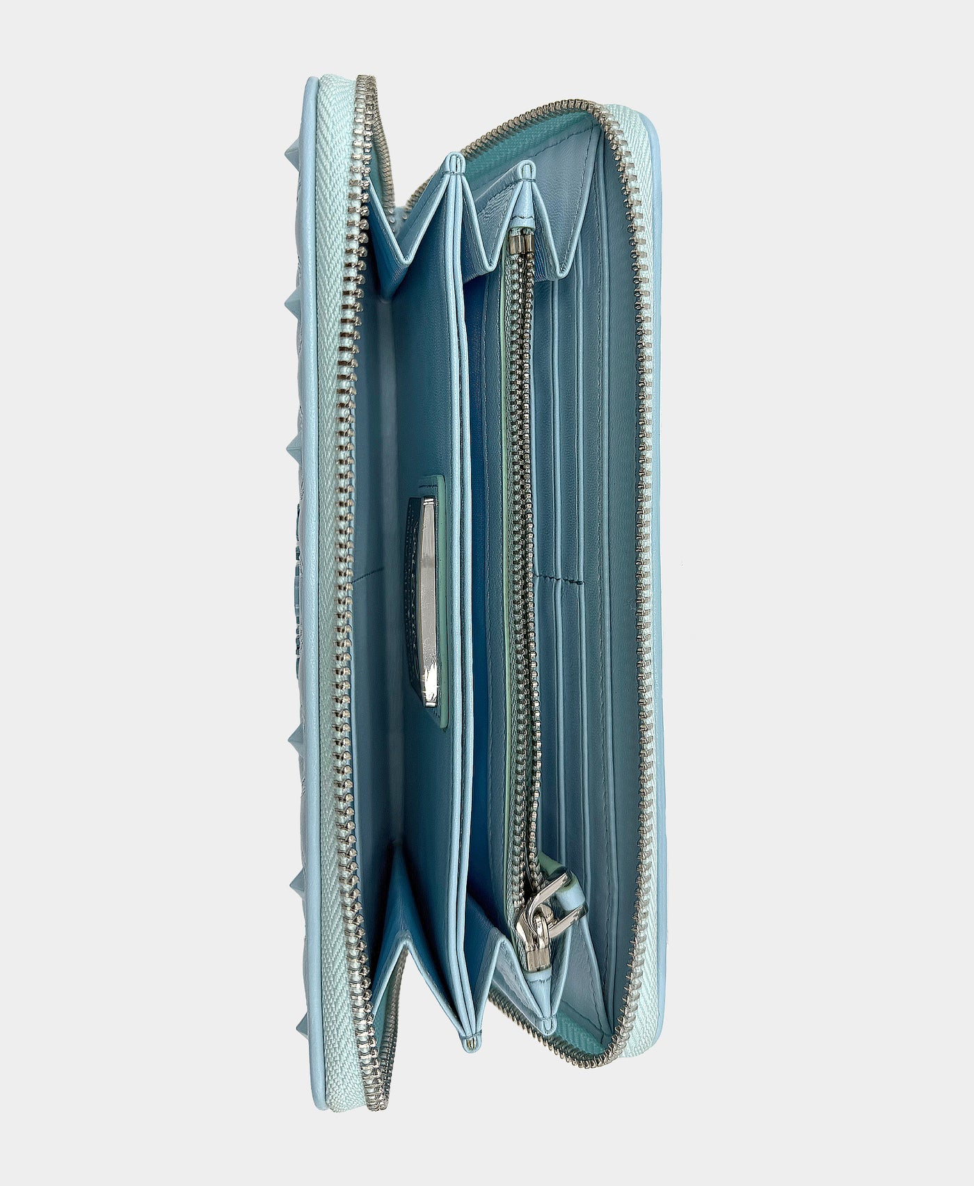 Leather Monogram Wallet w/ Studs view 2