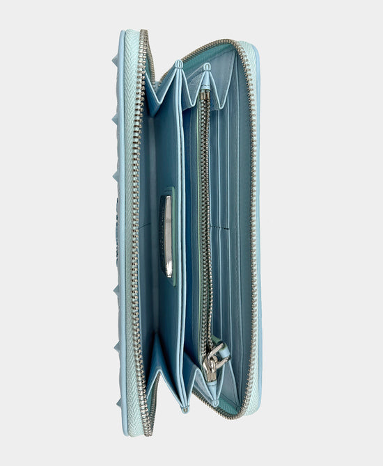 Leather Monogram Wallet w/ Studs view 