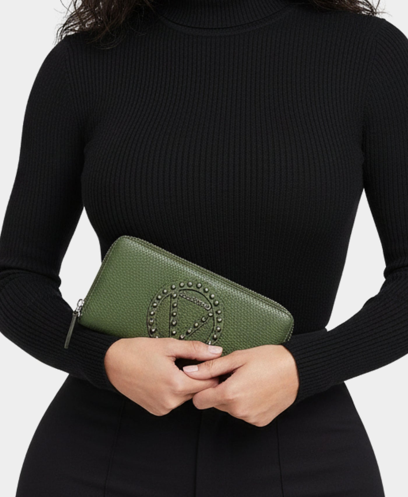 Leather Wallet w/ Studded Logo view 1