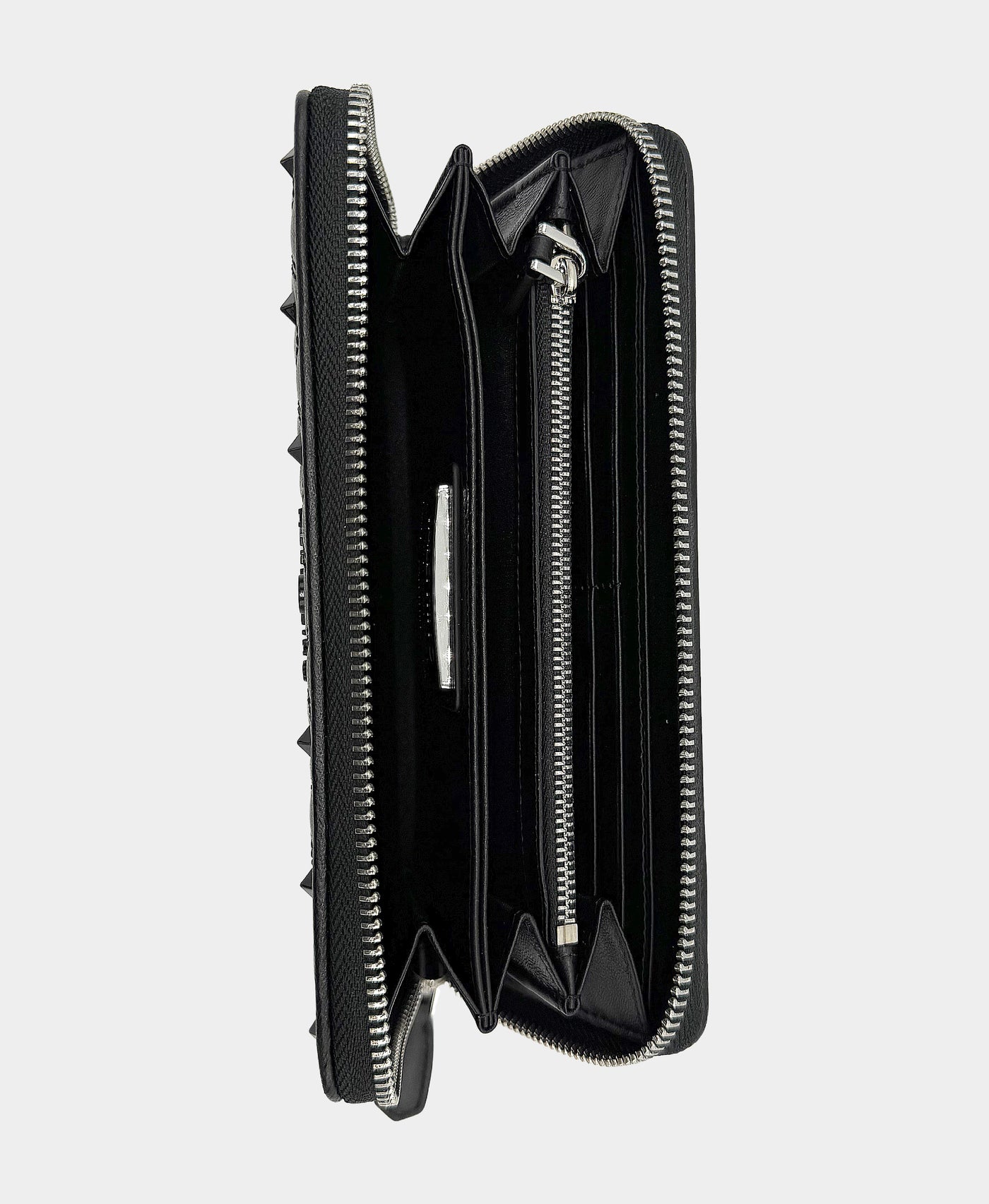 Leather Monogram Wallet w/ Studs view 3