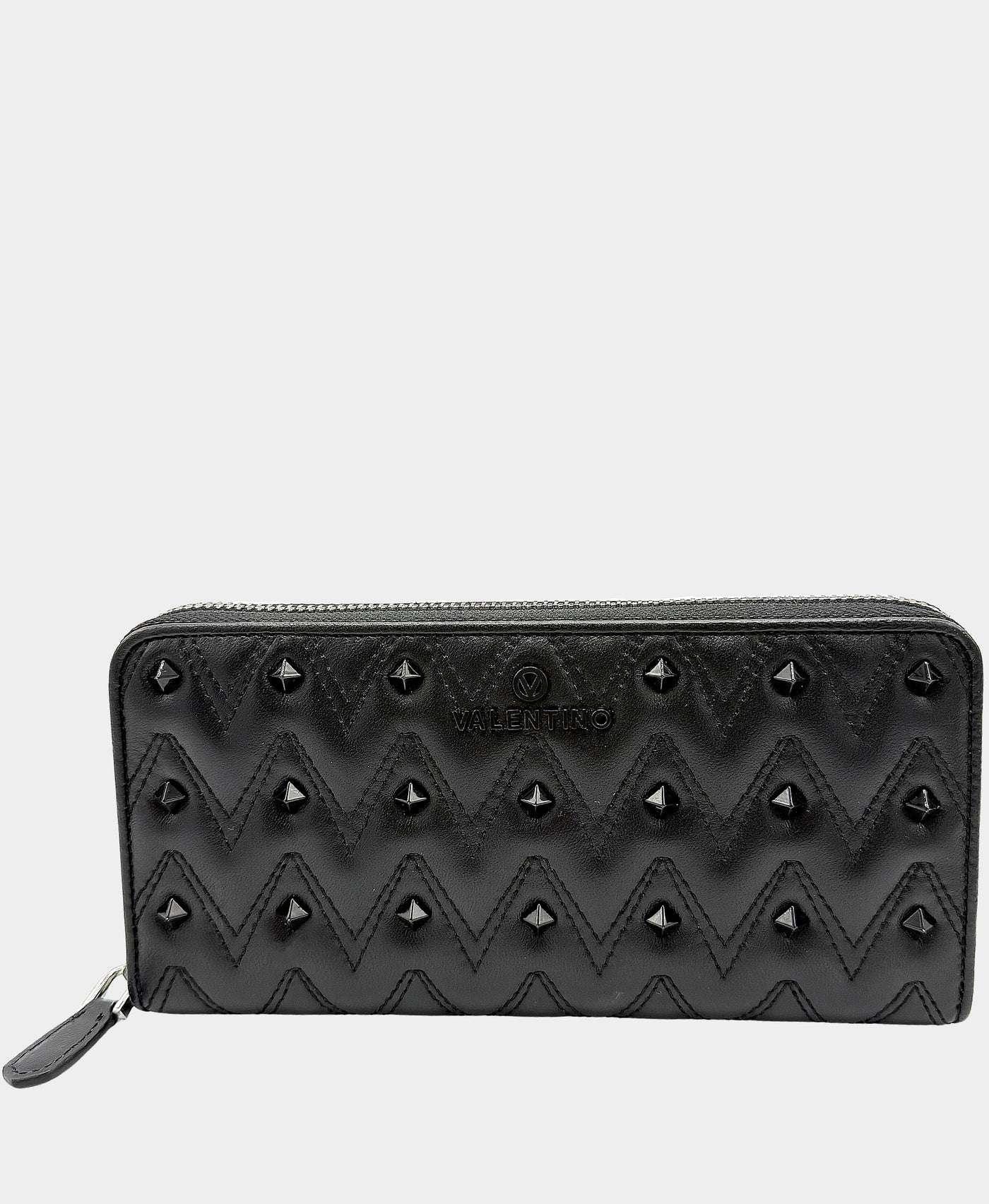 Leather Monogram Wallet w/ Studs view 1