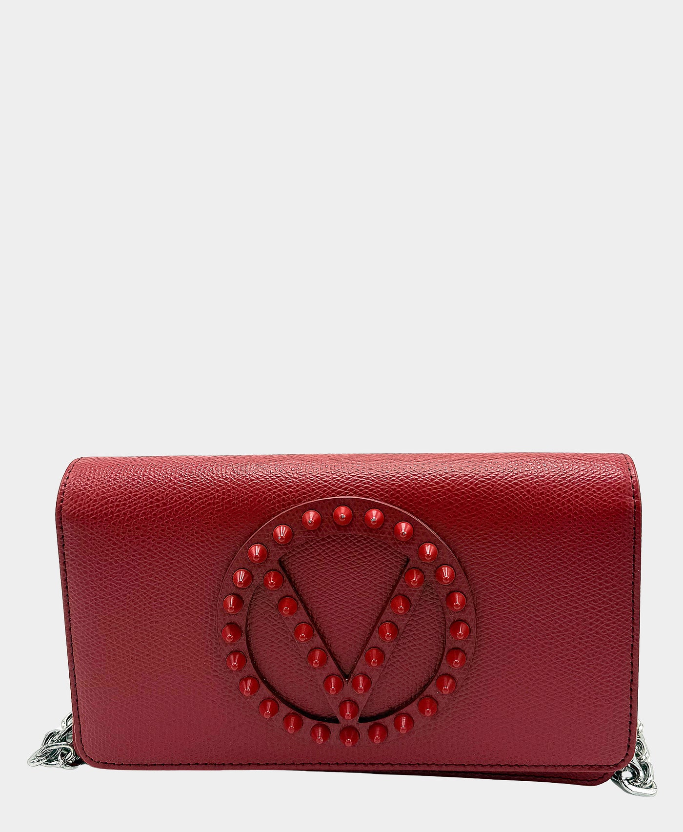 Leather Crossbody Bag w/ Studded Logo view 2