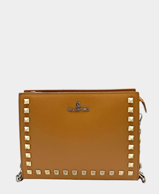 Leather Crossbody Bag w/ Gold Studs view 
