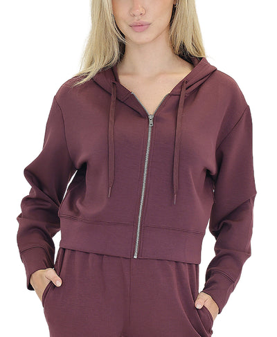 Cloud Fleece Crop Zip Front Hoodie image 1
