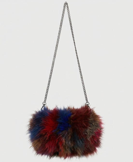 
Fox Fur Crossbody Bag/Hand Muff Warmer in MULTI view 2