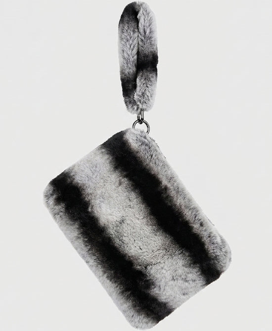 
Fur Crossbody Bag/Wristlet in CHINCHILLA view 2