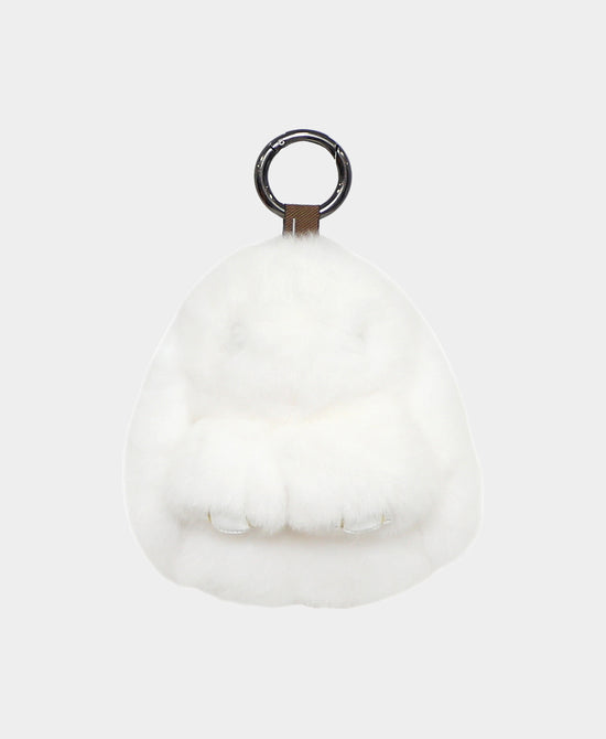 
Fur Bunny Bag Charm/Key Chain in WHITE view 1