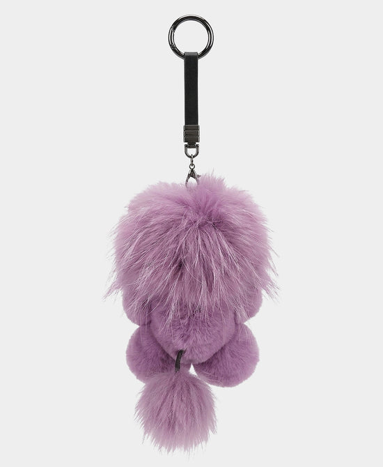 
Fur Lion Bag Charm/Key Chain in LIGHT PURPLE view 2