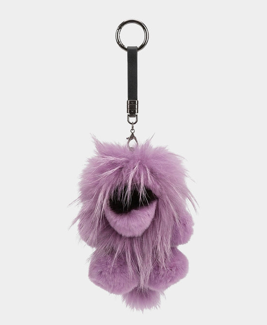 
Fur Lion Bag Charm/Key Chain in LIGHT PURPLE view 1